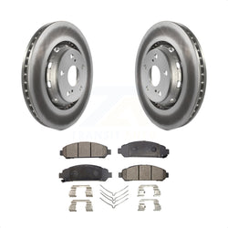 Front Coated Disc Brake Rotors And Semi-Metallic Pads Kit For 2009-2016 Toyota Venza KGF-100420