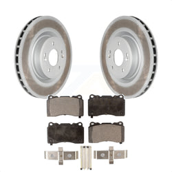 Front Coated Disc Brake Rotors And Semi-Metallic Pads Kit For Hyundai Genesis Coupe KGF-100428