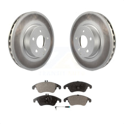 Front Coated Disc Brake Rotors And Semi-Metallic Pads Kit For Mercedes-Benz E350 C300 C350 E400 E250 SLC300 KGF-100437