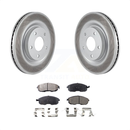 Front Coated Disc Brake Rotors And Semi-Metallic Pads Kit For Nissan Sentra Juke KGF-100444 by Transit Auto