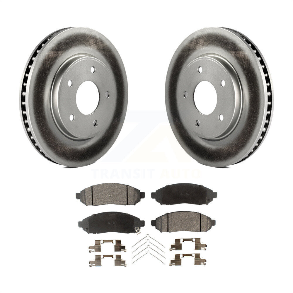 Front Coated Disc Brake Rotors And Semi-Metallic Pads Kit For Nissan NV200 LEAF Chevrolet City Express KGF-100445 by Transit Auto