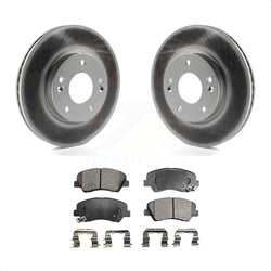 Front Coated Disc Brake Rotors And Semi-Metallic Pads Kit For Hyundai Elantra Kia Forte Veloster GT Forte5 Coupe Koup KGF-100447