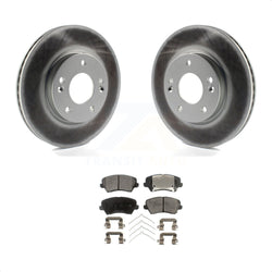 Front Coated Disc Brake Rotors And Semi-Metallic Pads Kit For Kia Forte Hyundai Veloster Elantra GT Forte5 Koup KGF-100448