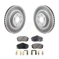 Front Coated Disc Brake Rotors And Semi-Metallic Pads Kit For Hyundai Tucson Sonata Kia Cadenza KGF-100450