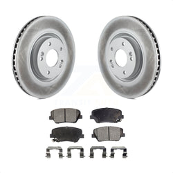 Front Coated Disc Brake Rotors And Semi-Metallic Pads Kit For 2012-2017 Hyundai Azera KGF-100452