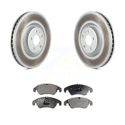 Front Coated Disc Brake Rotors And Semi-Metallic Pads Kit For Audi A6 KGF-100459