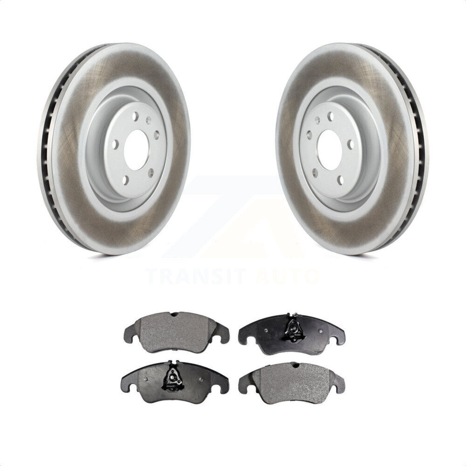 Front Coated Disc Brake Rotors And Semi-Metallic Pads Kit For Audi A6 KGF-100459 by Transit Auto