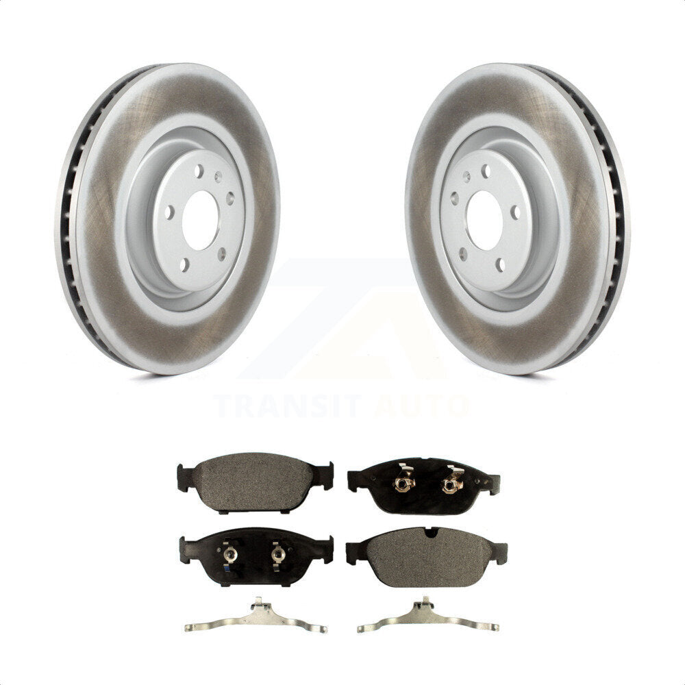 Front Coated Disc Brake Rotors And Semi-Metallic Pads Kit For Audi A6 Quattro A7 KGF-100460 by Transit Auto