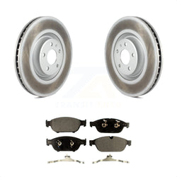 Front Coated Disc Brake Rotors And Semi-Metallic Pads Kit For Audi A6 Quattro A7 KGF-100460