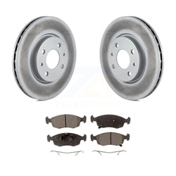 Front Coated Disc Brake Rotors And Semi-Metallic Pads Kit For Fiat 500 KGF-100463