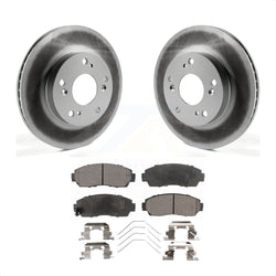 Front Coated Disc Brake Rotors And Semi-Metallic Pads Kit For 2015 Honda Civic LX SE with Manual transmission KGF-100464