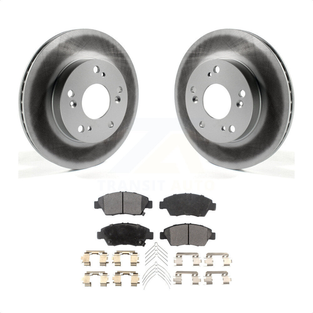 Front Coated Disc Brake Rotors And Semi-Metallic Pads Kit For Honda Civic Acura ILX KGF-100467 by Transit Auto