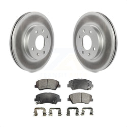 Front Coated Disc Brake Rotors And Semi-Metallic Pads Kit For Hyundai Accent Kia Rio KGF-100469