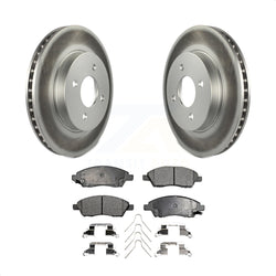 Front Coated Disc Brake Rotors And Semi-Metallic Pads Kit For Nissan Versa Note Micra KGF-100470
