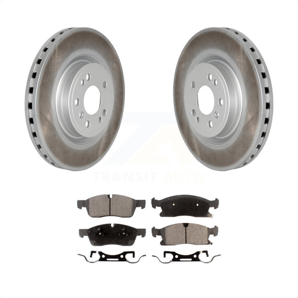 Front Coated Disc Brake Rotors And Semi-Metallic Pads Kit For Mercedes-Benz ML350 GLE350 ML250 GLE300d KGF-100471 by Transit Auto