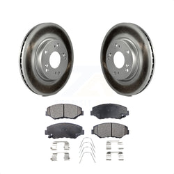 Front Coated Disc Brake Rotors And Semi-Metallic Pads Kit For 2013 Acura ILX 2.0L KGF-100473