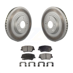 Front Coated Disc Brake Rotors And Semi-Metallic Pads Kit For Hyundai Santa Fe Sport Kia Sorento KGF-100475