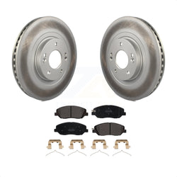 Front Coated Disc Brake Rotors And Semi-Metallic Pads Kit For Hyundai Santa Fe XL KGF-100477