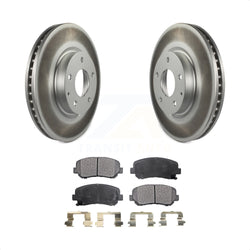 Front Coated Disc Brake Rotors And Semi-Metallic Pads Kit For 2013-2015 Mazda CX-5 KGF-100478