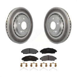 Front Coated Disc Brake Rotors And Semi-Metallic Pads Kit For Honda Pilot Acura MDX Ridgeline KGF-100486