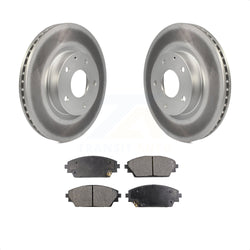 Front Coated Disc Brake Rotors And Semi-Metallic Pads Kit For Mazda 3 CX-3 Sport KGF-100494