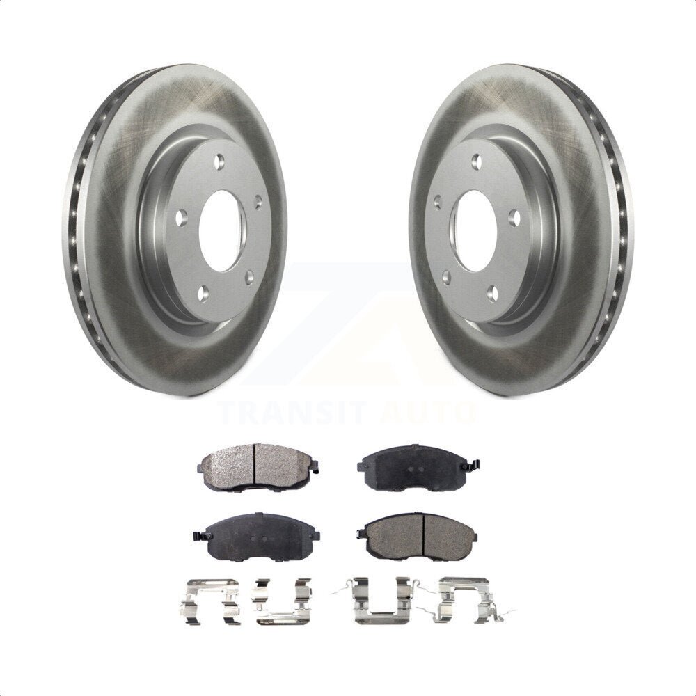 Front Coated Disc Brake Rotors And Semi-Metallic Pads Kit For Nissan Sentra KGF-100496 by Transit Auto