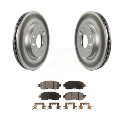 Front Coated Disc Brake Rotors And Semi-Metallic Pads Kit For Nissan LEAF KGF-100501