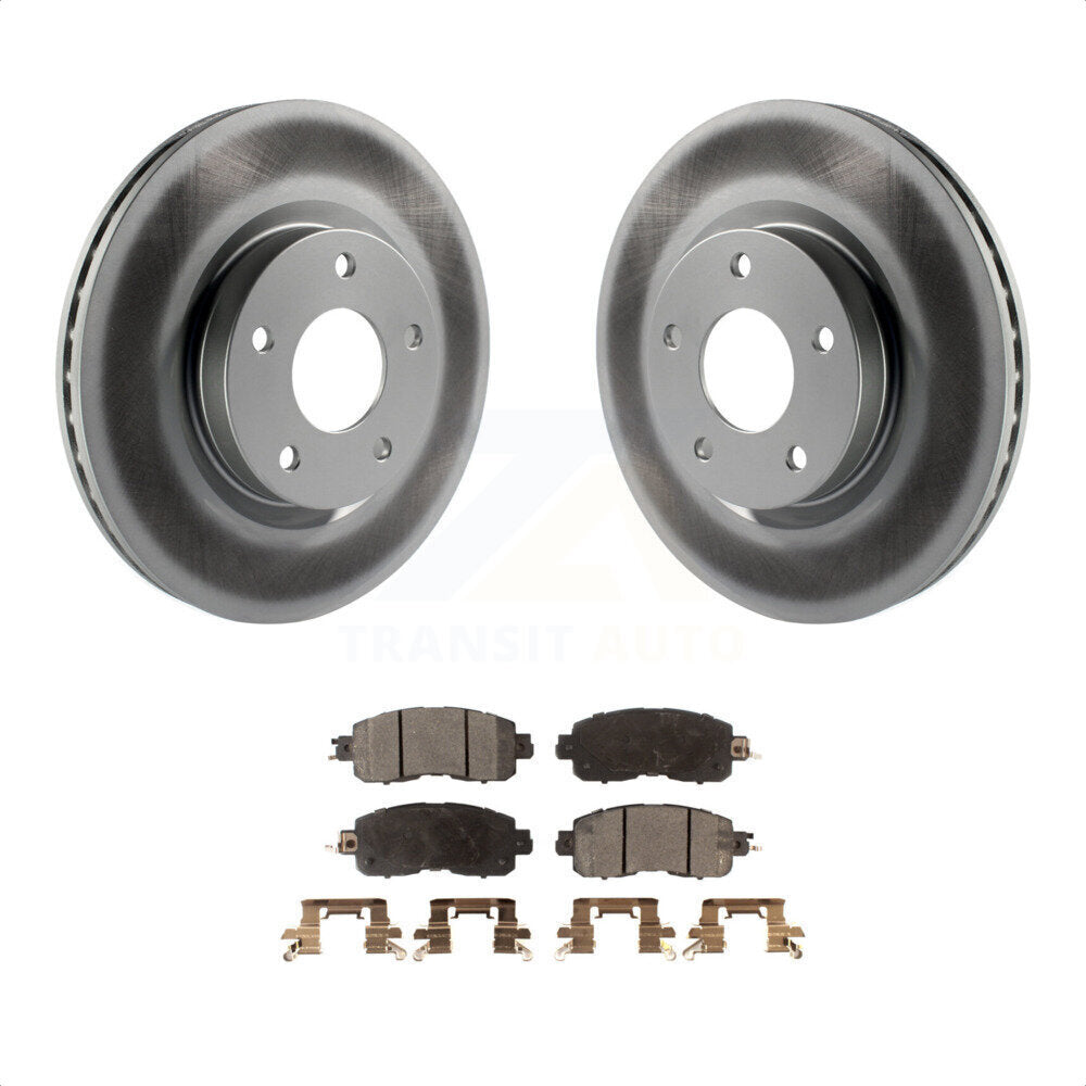 Front Coated Disc Brake Rotors And Semi-Metallic Pads Kit For Nissan Altima KGF-100506 by Transit Auto