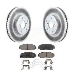 Front Coated Disc Brake Rotors And Semi-Metallic Pads Kit For 2016-2019 Subaru Legacy 2.5L KGF-100509