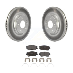Front Coated Disc Brake Rotors And Semi-Metallic Pads Kit For Hyundai Elantra Tucson Kia Sportage KGF-100512