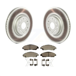Front Coated Disc Brake Rotors And Semi-Metallic Pads Kit For Cadillac XT5 Buick Enclave XT6 KGF-100524