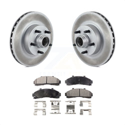 Front Coated Disc Brake Rotors Hub Assembly And Semi-Metallic Pads Kit For Ford Ranger Explorer Mercury Mountaineer Mazda B3000 B2500 B4000 B2300 KGF-100532