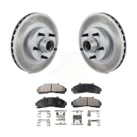 Front Coated Disc Brake Rotors Hub Assembly And Semi-Metallic Pads Kit For Ford Ranger Explorer Mercury Mountaineer Mazda B3000 B2500 B4000 B2300 KGF-100532 by Transit Auto