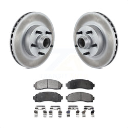 Front Coated Disc Brake Rotors Hub Assembly And Semi-Metallic Pads Kit For Ford Ranger Mazda B2300 B3000 B4000 KGF-100533