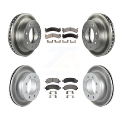 Front Rear Coated Disc Brake Rotors And Semi-Metallic Pads Kit For Chevrolet Express 2500 GMC Savana KGF-100563