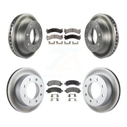 Front Rear Coated Disc Brake Rotors And Semi-Metallic Pads Kit For Chevrolet Express 2500 GMC Savana KGF-100565