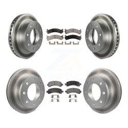 Front Rear Coated Disc Brake Rotors And Semi-Metallic Pads Kit For Chevrolet Express 2500 GMC Savana KGF-100566