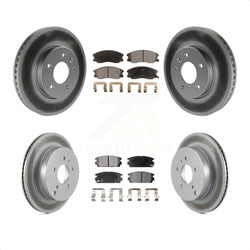 Front Rear Coated Disc Brake Rotors And Semi-Metallic Pads Kit For Chevrolet Equinox Saturn Vue Captiva Sport Pontiac Torrent Suzuki XL-7 KGF-100603