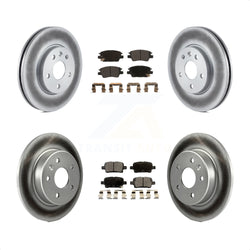 Front Rear Coated Disc Brake Rotors And Semi-Metallic Pads Kit For Chevrolet Cruze Volt Bolt EV EUV KGF-100617