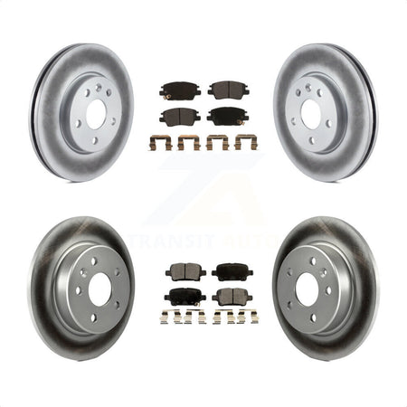 Front Rear Coated Disc Brake Rotors And Semi-Metallic Pads Kit For Chevrolet Cruze Volt Bolt EV EUV KGF-100617 by Transit Auto