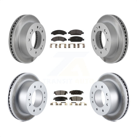 Front Rear Coated Disc Brake Rotors And Semi-Metallic Pads Kit For Chevrolet Suburban KGF-100620 by Transit Auto