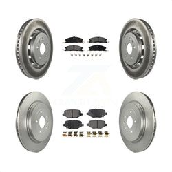 Front Rear Coated Disc Brake Rotors And Semi-Metallic Pads Kit For Ford Explorer Taurus Flex Police Interceptor Sedan Lincoln MKS Special Service KGF-100680