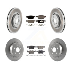 Front Rear Coated Disc Brake Rotors And Semi-Metallic Pads Kit For Lincoln MKC KGF-100689