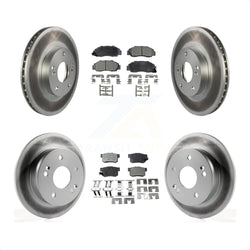 Front Rear Coated Disc Brake Rotors And Semi-Metallic Pads Kit For 1998-2002 Honda Accord 3.0L KGF-100785