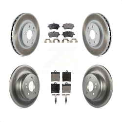 Front Rear Coated Disc Brake Rotors And Semi-Metallic Pads Kit For Mercedes-Benz C240 CLK350 C320 C280 CLK320 C350 KGF-100796