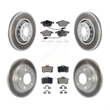 Front Rear Coated Disc Brake Rotors And Semi-Metallic Pads Kit For 2002 Audi S4 KGF-100815 by Transit Auto