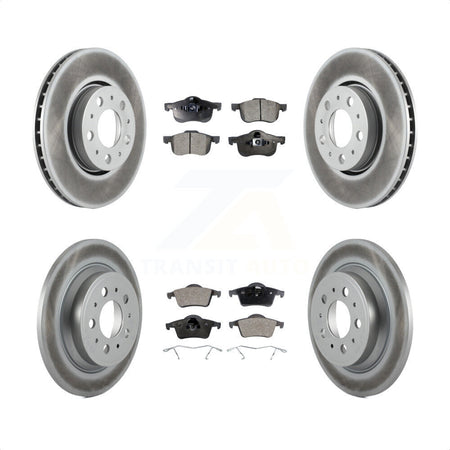 Front Rear Coated Disc Brake Rotors And Semi-Metallic Pads Kit For Volvo S60 V70 XC70 S80 KGF-100819 by Transit Auto