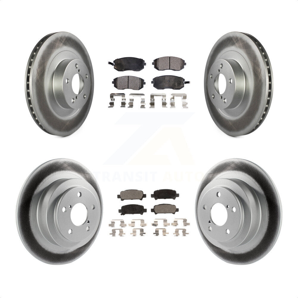 Front Rear Coated Disc Brake Rotors And Semi-Metallic Pads Kit For Subaru Outback Legacy Baja KGF-100862 by Transit Auto