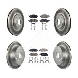 Front Rear Coated Disc Brake Rotors And Semi-Metallic Pads Kit For Nissan Murano INFINITI M37 QX70 Q70 Q70L M56 M35h KGF-100883