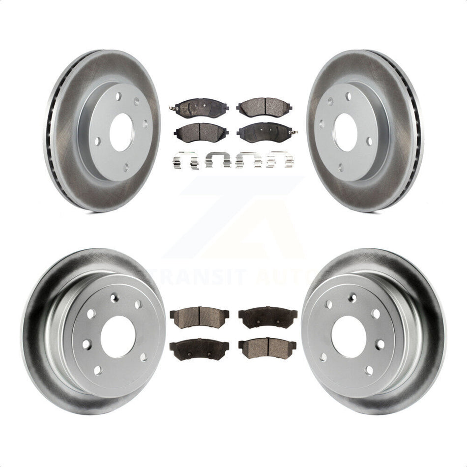 Front Rear Coated Disc Brake Rotors And Semi-Metallic Pads Kit For Suzuki Forenza Reno Chevrolet Optra KGF-100894 by Transit Auto